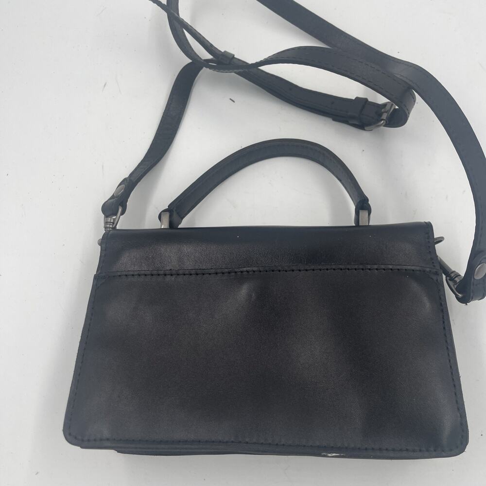 Patricia Nash Porcili Black Leather Crossbody Purse Top Handle - Picture 2 of 9